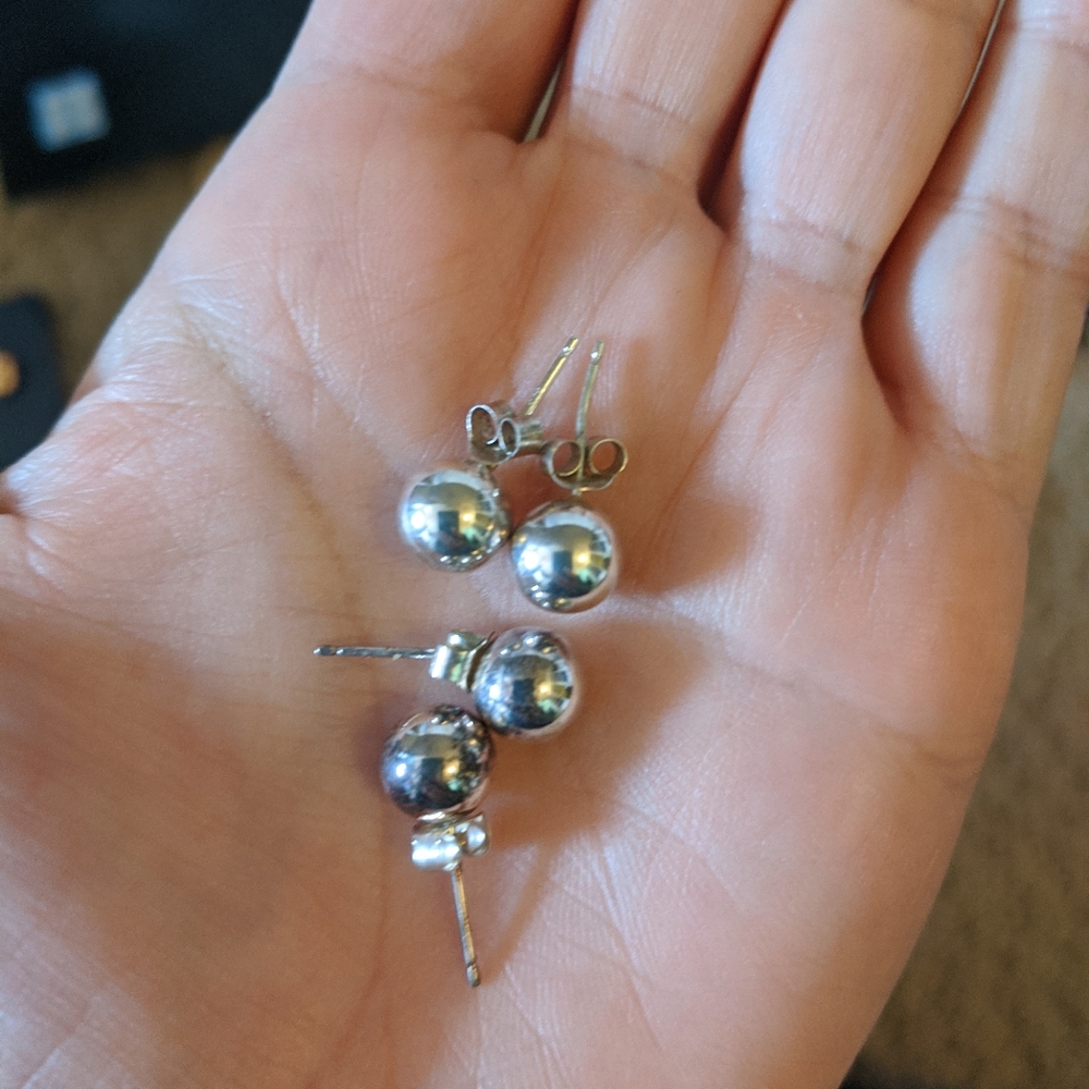 Sterling silver studs (2 pairs)